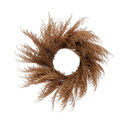 Creative Co-Op Faux Pampas Grass Wreath, Blush-image