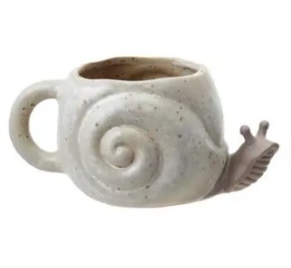 Creative Co-op Snail Shaped Stoneware Mug Novelty Mug-image