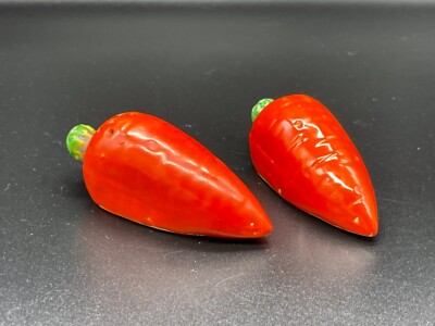 Mid century, ceramic, orange carrots, Japan-image