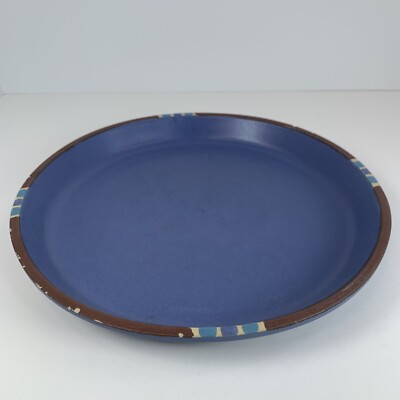 DANSK MESA Sky Blue Dinner Plate 10.5 Portugal Stoneware Used Has Chips See Pics-image