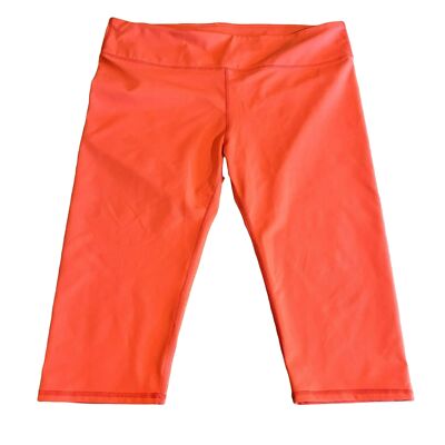 Fabletics Capri Crop Legging Womens XL Orange Compression Pocket Mid Rise-image