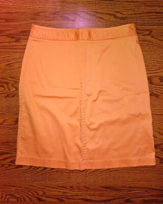 Pencil Skirt Orange Casual Corner stretch Petite 12 waist 32