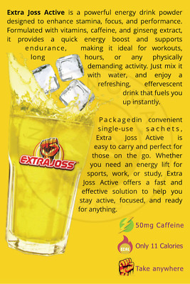 EXTRA JOSS ACTIVE (40 BOXES @ 240 SACHETS) Caffeinated Powdered Energy Drink-image