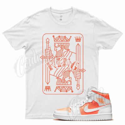White KING Shirt for J1 1 Mid Bright Citrus Orange 11-image