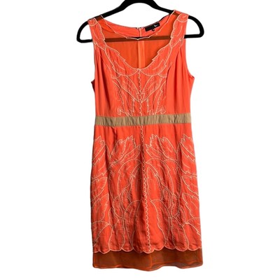 Ryu Orange Sleeveless With Leaf Embroidery Size Small-image