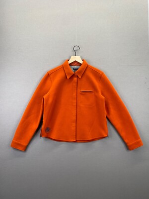 American Eagle Womens Orange Sweater Buttons Collared Size X-Large-image