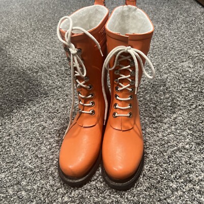 Isle Jacobsen MID-CALF RAIN BOOT Size 37 Orange-image