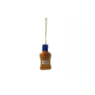 Creative Co-op Honey Mustard Cotton Ornament Bauble-image