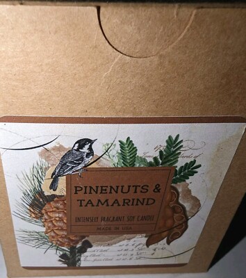 New Soy Scented Candle Pine Nuts & Tamarind CD1011-BA 20oz Flaire Hand Poured-image