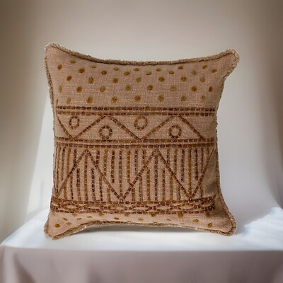 2 Creative Co-Op Pillow Covers-Embroidered-Zip Closure- India-Textured Bohemian-image