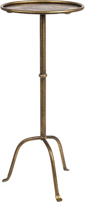 Creative Co-Op Metal Cocktail, Antique Brass Martini Table -image