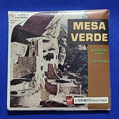 SEALED gaf A325 Mesa Verde National Park Colorado view-master 3 Reels Packet-image