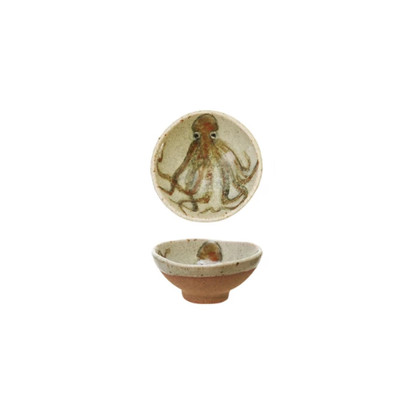 Creative Co-op Octopus Hand-Painted Pinch Pot-image