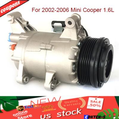 A/C AC Compressor For Mini Cooper S, Base Hatchback 2002 2003 2004 2005 2006 New-image