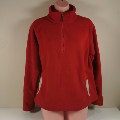 Musto Orange Red Beige 1/2 Zip Women's Fleece Size 14-image