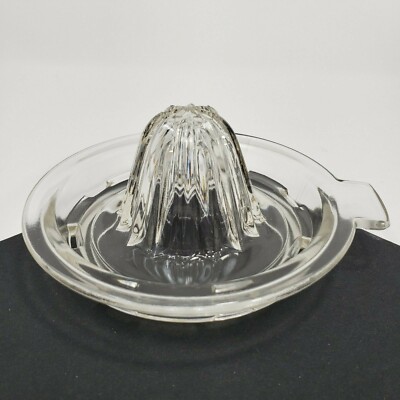 Vintage Clear Glass Orange Reamer Juicer-image