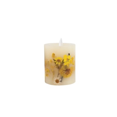 Creative Co-op LED Floral Daisy Flameless Candle Scented Candle-image