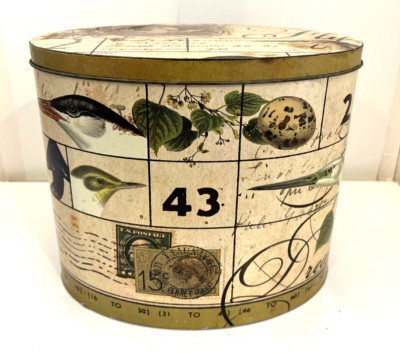 Vintage Metal Box Birds Nest Eggs Oval Creative Co-Op-image