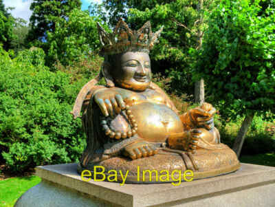 Photo 6x4 Chinese Joss, Sandringham Gardens The gilded, bronze statue of  c2015-image