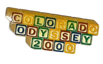2000 Colorado Odyssey Of The Mind OM OotM Creativity Letters Pin Pinback Button-image
