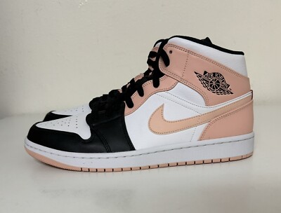 Nike Air Jordan 1 Mid Crimson Tint Mens Sz 11 White Arctic Orange Blk 554724-133-image