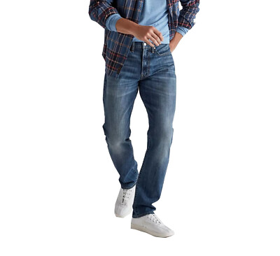 Lucky Brand Men's Orange Grove Blue Wash 121 Slim Leg Jeans 32W x 32L 10974-1M-image