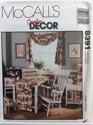 1996 McCalls 8391 VTG Sewing Pattern Creative Decor Home Window Treatment Covers-image