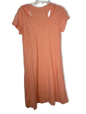 Fresh Produce Dress Size Small Orange Short Sleeve Mid Length with Pockets-image