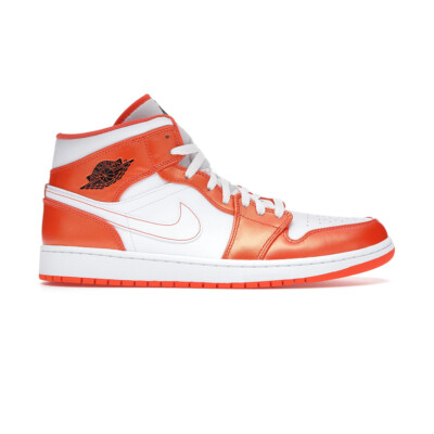 Jordan 1 Mid Men's Electro Orange Electro Orange Sneakers DM3531-800-image