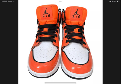 Nike Air Jordan 1 Mid SE Turf Orange 6Y Women’s 7.5 BQ6931 802 EUC Authentic-image