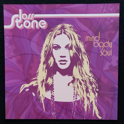 JOSS STONE Mind Body Soul Rare '04 2-Sided Record Promo Poster Flat Collectible-image