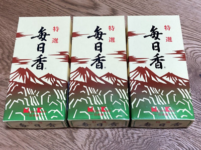 3 Sets Nippon Kodo MAINICHIKO Japanese Incense Joss Stick Woody MADE IN JAPAN-image