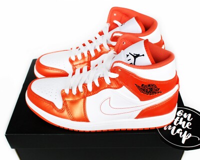 Nike Air Jordan 1 Retro Mid SE Electro Orange White UK 6 US 7 40 DM3531-800 New-image