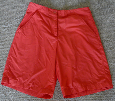 WOMANS IZOD SHORTS ORANGE PARACHUTE MATERIAL ULTRA LIGHT SIZE 6 W29 L10 NEW-image