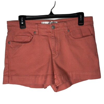 Joe Fresh Shorts Women's Size 8 Orange Mid Rise Pockets Cotton/Spandex Stretch-image
