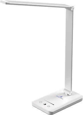 Lampara LED Lamparas De Mesa Para Oficina y Cuarto Luz Escritorio Estudiar White-image