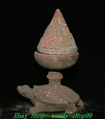 Dynasty Tang sancai Ceramics Turtle Tortoise Boshan joss Incense Burner Censer-image