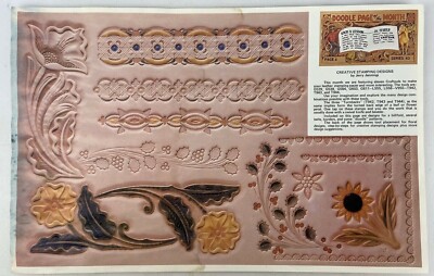 Vintage Doodle Page Creative Stamping Designs Series 4D Page 4 Leather Craftool-image
