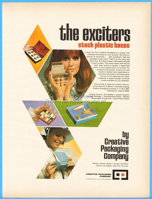 1969 Creative Packaging Co Indianapolis IN The Exciters Stock Plastic Boxes Ad-image
