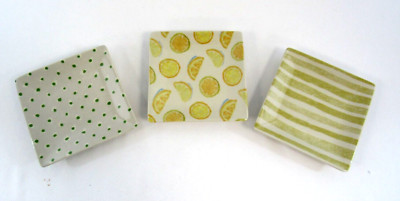 Chad Barrett Creative Co-op Set of 3 Eclectic Snack Plates-image