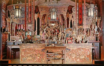 Postcard California Chinese Joss House Interior Weaverville Unposted-image