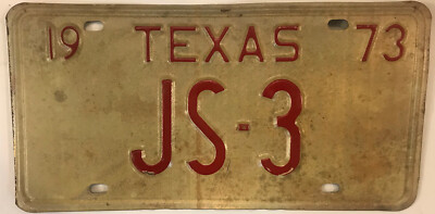 Vanity JS 3 license plate Jess John Jack Jon Jared Julia Joe Joseph Jim Jan Joss-image