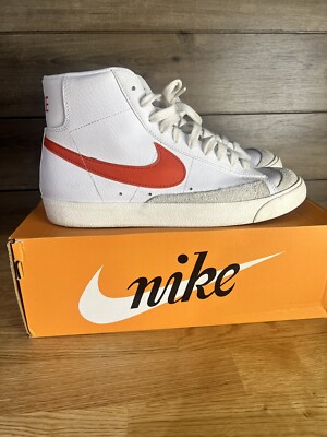 Nike Blazer Mid '77 VNTG Mens Shoes White Mantra Orange BQ6806-110 Size 9.5-image