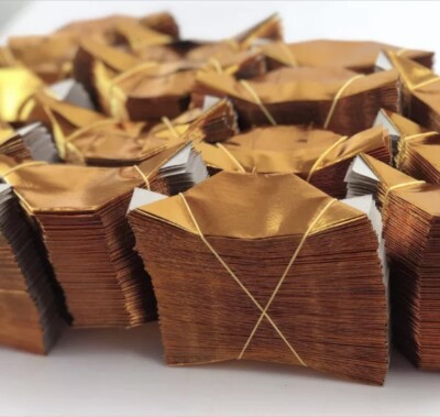 500 Pcs Chinese Joss Paper Folding Gold Ingot, Burn Completely-image