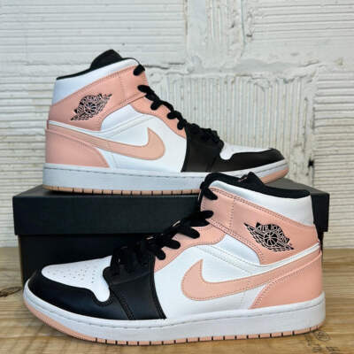 Air Jordan 1 Mid Arctic Orange Black Toe Sz 10.5-image