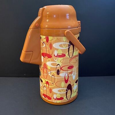 Vintage 60's-70's Mid Century Orange Vacuum Air Pot-image