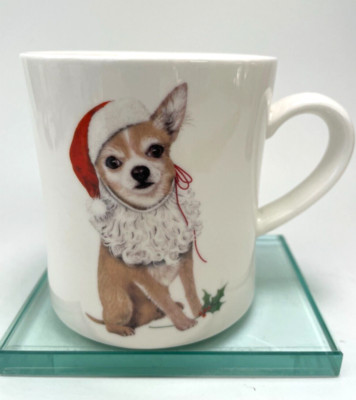 Creative Co-op by Mary Lake Thompson  Mug Chihuahua Christmas Hat 16oz Lovely B8-image