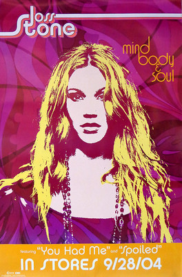 JOSS STONE  -  MIND BODY & SOUL  -  ORIGINAL ROLLED ROCK PROMO POSTER (2004)-image