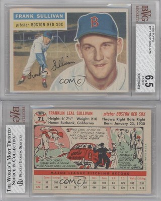 1956 Topps Frank Sullivan (White Back) #71 BVG 6.5-image