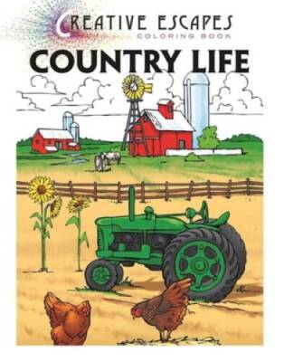 Creative Escapes Coloring Book: Country Life - Paperback - GOOD-image